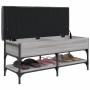 Banco zapatero madera de ingeniería gris Sonoma 102x42x45 cm de , Bancos para recibidores y almacenamiento - Ref: Foro24-8352...