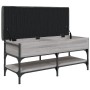 Banco zapatero madera de ingeniería gris Sonoma 102x42x45 cm de , Bancos para recibidores y almacenamiento - Ref: Foro24-8352...