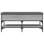 Banco zapatero madera de ingeniería gris Sonoma 102x42x45 cm de , Bancos para recibidores y almacenamiento - Ref: Foro24-8352...