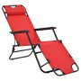 Folding sun loungers with footrest 2 units red steel by vidaXL, Loungers - Ref: Foro24-44344, Price: 106,40 €, Discount: %