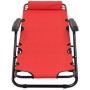 Folding sun loungers with footrest 2 units red steel by vidaXL, Loungers - Ref: Foro24-44344, Price: 106,40 €, Discount: %