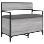 Banco almacenaje madera ingeniería gris Sonoma 85,5x42x73,5 cm de , Bancos para recibidores y almacenamiento - Ref: Foro24-83...