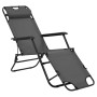 Folding sun loungers with footrest 2 units gray steel by vidaXL, Loungers - Ref: Foro24-44345, Price: 115,71 €, Discount: %