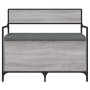 Banco almacenaje madera ingeniería gris Sonoma 85,5x42x73,5 cm de , Bancos para recibidores y almacenamiento - Ref: Foro24-83...