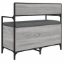 Banco almacenaje madera ingeniería gris Sonoma 85,5x42x73,5 cm de , Bancos para recibidores y almacenamiento - Ref: Foro24-83...