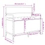 Sonoma-graue Aufbewahrungsbank aus Holzwerkstoff, 85,5 x 42 x 73,5 cm von , Bänke für Hallen und Lager - Ref: Foro24-835237, ...