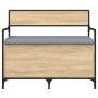 Engineered wood storage bench Sonoma oak 85.5x42x73.5 cm by , Benches for halls and storage - Ref: Foro24-835235, Price: 95,3...