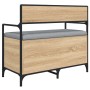 Engineered wood storage bench Sonoma oak 85.5x42x73.5 cm by , Benches for halls and storage - Ref: Foro24-835235, Price: 95,3...