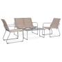 Garden furniture set 4 pieces taupe fabric and steel by vidaXL, Garden sets - Ref: Foro24-44354, Price: 167,36 €, Discount: %