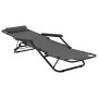 Folding sun loungers with footrest 2 units gray steel by vidaXL, Loungers - Ref: Foro24-44345, Price: 115,71 €, Discount: %