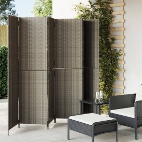 Gray synthetic rattan 6-panel screen by , Room dividers - Ref: Foro24-365354, Price: 262,99 €, Discount: %