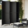 6-panel black synthetic rattan screen by , Room dividers - Ref: Foro24-365368, Price: 289,95 €, Discount: %