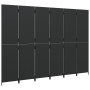 6-panel black synthetic rattan screen by , Room dividers - Ref: Foro24-365368, Price: 289,95 €, Discount: %