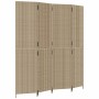 4 panel beige synthetic rattan screen by , Room dividers - Ref: Foro24-365363, Price: 225,37 €, Discount: %