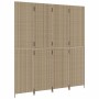 4 panel beige synthetic rattan screen by , Room dividers - Ref: Foro24-365363, Price: 225,37 €, Discount: %