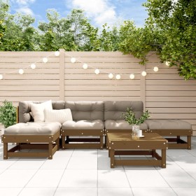 Garden furniture set 6 pieces solid honey brown pine wood by , Garden sets - Ref: Foro24-3186308, Price: 346,10 €, Discount: %