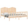 Estructura de cama con cabecero madera maciza 180x200 cm de , Camas y somieres - Ref: Foro24-3192311, Precio: 207,60 €, Descu...