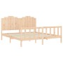 Estructura de cama con cabecero madera maciza 180x200 cm de , Camas y somieres - Ref: Foro24-3192311, Precio: 207,60 €, Descu...