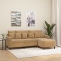 3-Sitzer-Sofa mit braunem Samthocker 180 cm von , Sofas - Ref: Foro24-3201114, Preis: 344,46 €, Rabatt: %