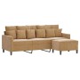 3-Sitzer-Sofa mit braunem Samthocker 180 cm von , Sofas - Ref: Foro24-3201114, Preis: 344,46 €, Rabatt: %