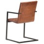 Cantilever dining chairs 4 units brown genuine leather by , dining chairs - Ref: Foro24-3057792, Price: 550,93 €, Discount: %