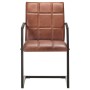 Cantilever dining chairs 4 units brown genuine leather by , dining chairs - Ref: Foro24-3059811, Price: 526,24 €, Discount: %