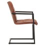 Cantilever dining chairs 4 units brown genuine leather by , dining chairs - Ref: Foro24-3059811, Price: 526,24 €, Discount: %