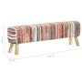 Multicolored chindi fabric bench 160 cm by , Benches for halls and storage - Ref: Foro24-321840, Price: 185,19 €, Discount: %