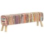 Multicolored chindi fabric bench 160 cm by , Benches for halls and storage - Ref: Foro24-321840, Price: 185,19 €, Discount: %