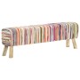 Multicolored chindi fabric bench 160 cm by , Benches for halls and storage - Ref: Foro24-321840, Price: 185,19 €, Discount: %