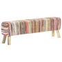 Multicolored chindi fabric bench 160 cm by , Benches for halls and storage - Ref: Foro24-321840, Price: 185,19 €, Discount: %