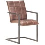 Cantilever dining chair 4 pcs aged brown genuine leather by , dining chairs - Ref: Foro24-3067130, Price: 534,05 €, Discount: %