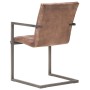 Cantilever dining chair 4 pcs aged brown genuine leather by , dining chairs - Ref: Foro24-3067130, Price: 534,05 €, Discount: %