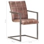 Cantilever dining chair 4 pcs aged brown genuine leather by , dining chairs - Ref: Foro24-3067130, Price: 534,05 €, Discount: %