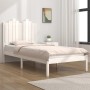 Estructura de cama madera maciza de pino blanco 75x190 cm de , Camas y somieres - Ref: Foro24-3103739, Precio: 105,77 €, Desc...