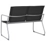 Garden furniture set 4 pieces black fabric and steel by vidaXL, Garden sets - Ref: Foro24-44352, Price: 151,56 €, Discount: %