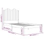 Estructura de cama madera maciza de pino blanco 75x190 cm de , Camas y somieres - Ref: Foro24-3103739, Precio: 105,77 €, Desc...