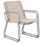 Garden furniture set 4 pieces cream fabric and steel by vidaXL, Garden sets - Ref: Foro24-44353, Price: 151,56 €, Discount: %