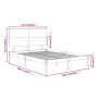 Estructura de cama doble pequeña madera maciza blanca 120x190cm de , Camas y somieres - Ref: Foro24-3104774, Precio: 133,39 €...