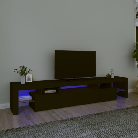 Mueble de TV con luces LED Negro 215x36,5x40 cm de , Muebles TV - Ref: Foro24-3152795, Precio: 173,20 €, Descuento: %