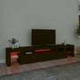 TV stand with LED lights Black 215x36.5x40 cm by , TV Furniture - Ref: Foro24-3152795, Price: 165,75 €, Discount: %