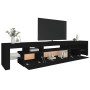 TV stand with LED lights Black 215x36.5x40 cm by , TV Furniture - Ref: Foro24-3152795, Price: 165,75 €, Discount: %