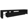 TV stand with LED lights Black 215x36.5x40 cm by , TV Furniture - Ref: Foro24-3152795, Price: 165,75 €, Discount: %