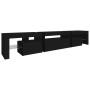 TV stand with LED lights Black 215x36.5x40 cm by , TV Furniture - Ref: Foro24-3152795, Price: 165,75 €, Discount: %