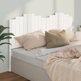 Solid white pine wood bed headboard 186x4x110 cm by , Headboards and footboards - Ref: Foro24-818486, Price: 78,99 €, Discoun...