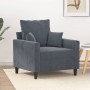 Dark gray velvet armchair 60 cm by , Sofas - Ref: Foro24-359284, Price: 164,99 €, Discount: %