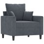 Dark gray velvet armchair 60 cm by , Sofas - Ref: Foro24-359284, Price: 164,99 €, Discount: %