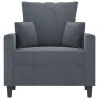 Dark gray velvet armchair 60 cm by , Sofas - Ref: Foro24-359284, Price: 164,99 €, Discount: %