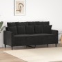 2-Sitzer-Sofa aus schwarzem Samt 140 cm von , Sofas - Ref: Foro24-359308, Preis: 242,36 €, Rabatt: %