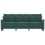 Sofá de 3 plazas terciopelo verde oscuro 180 cm de , Sofás - Ref: Foro24-359315, Precio: 296,68 €, Descuento: %